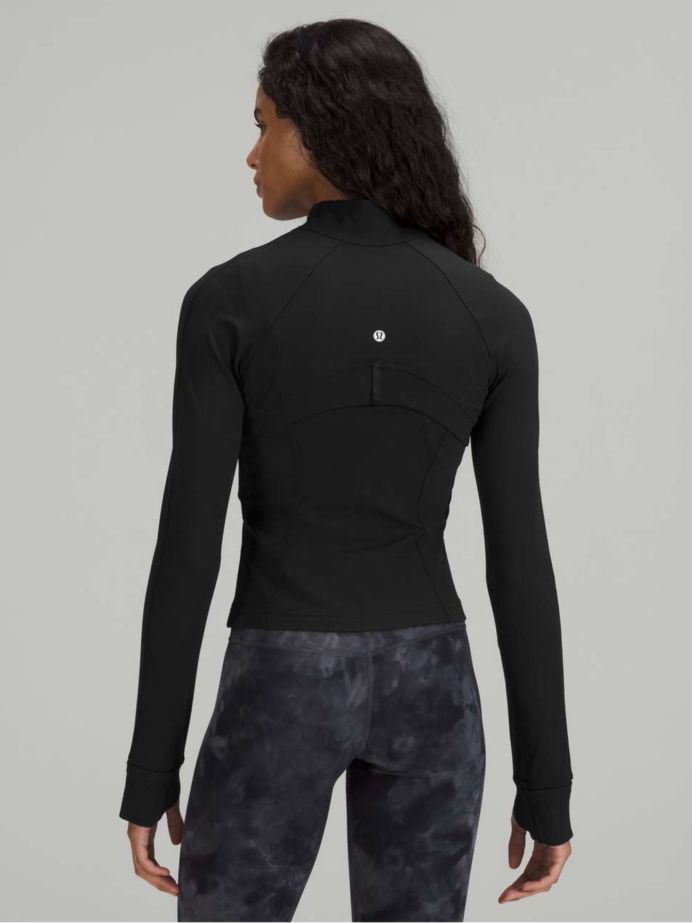 Lululemon Cropped Define Jacket Nulu Black Athletic Waist Length Fitted Size 12 - Picture 2 of 7
